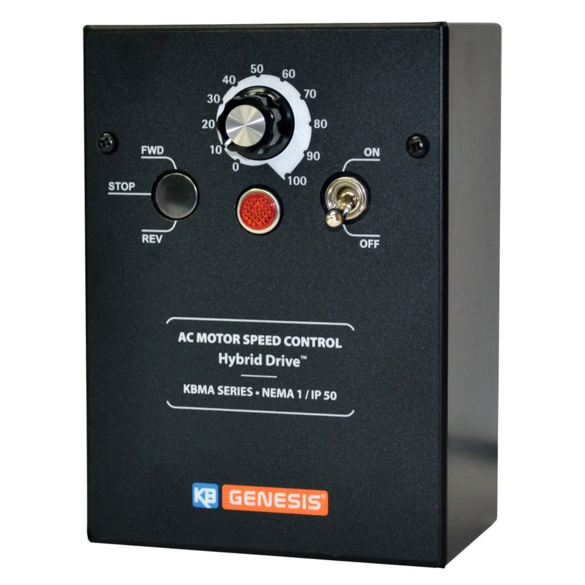 KB Electronics KBMK digital AC drive unit in rugged aluminium NEMA 1 / IP 50 enclosure with digital display