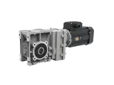 Transtecno CMB helical bevel gearmotor with diecast aluminium housing and right angle output shaft