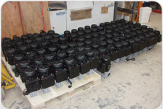 100X 240V motors with CM50 worm drives — Motordrives Australia special project